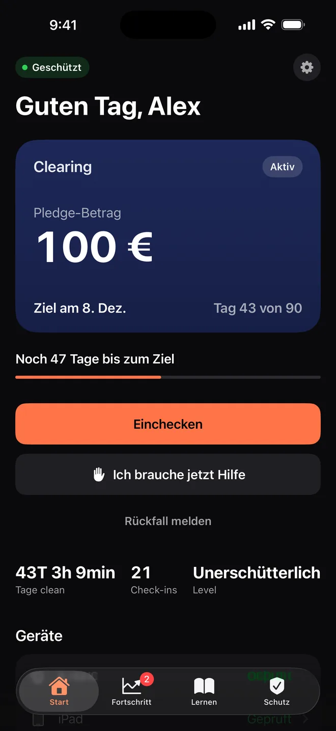 Start während eines Pledges: 100 Euro zugesagt, noch 47 Tage